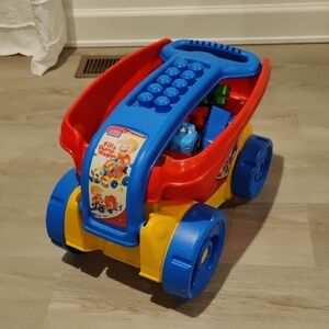 Mega Bloks Fill & Dump Wagon Colorful Building Block for Kids 40 Pieces